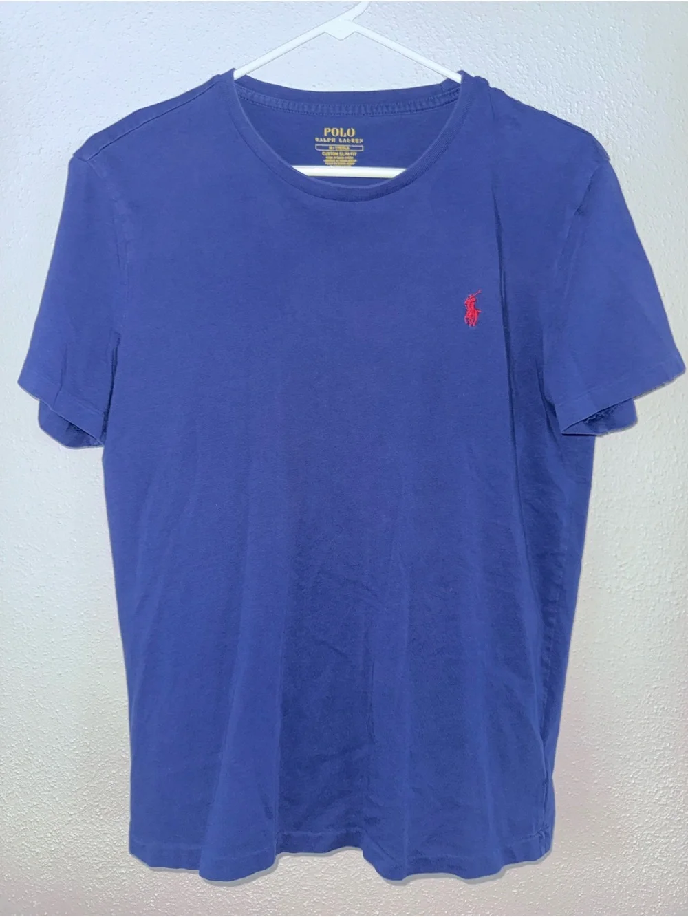 Polo by Ralph Lauren Blue Short Sleeve Crew Tee with Red Pony